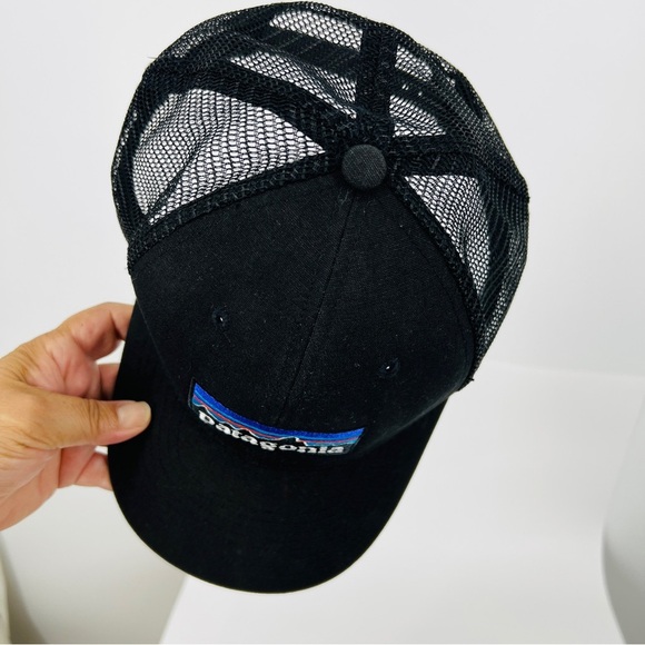 Patagonia Black Snapback Trucker Hat Organic Cotton Adjustable Cap Popular Nwot - Picture 14 of 14